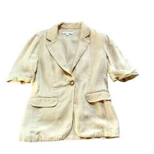 Cabi Tan Pure Linen Jacket. S